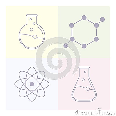 Modern logotype icon laboratory, chemistry, medicine. Research a Vector Illustration