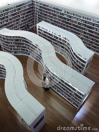 Modern looking layout in Library at Orchard Editorial Stock Photo