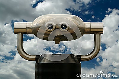 Modern Looking Public Telescop Stock Photo