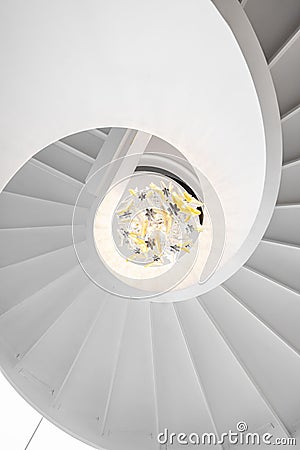 Modern looking spiral staircase Stock Photo