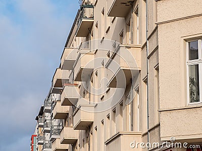 Modern Low Rise Apartments with Balconies Stock Photo