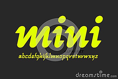 Modern lowercase style font Vector Illustration