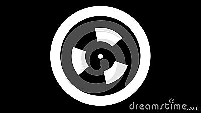 Modern luminous preloader, Radiation Sign circular progress loading bar. Animation of radiation danger sign. The idea of Stock Photo
