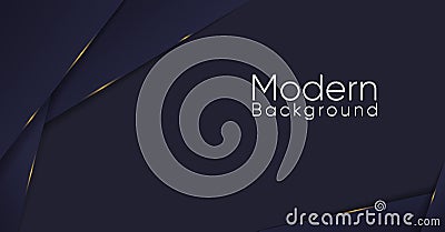 Modern luxury abstract background in dark navy Vector Illustration