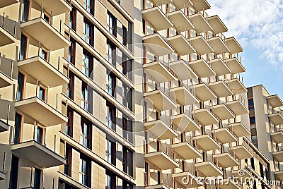 Modern, Luxury Apartment Building Stock Photo