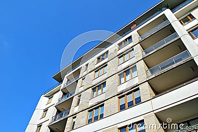 Modern, Luxury Apartment Building. Stock Photo