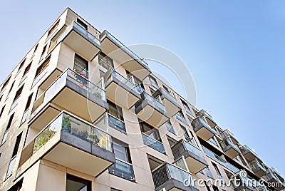 Modern, Luxury Apartment Building. Stock Photo