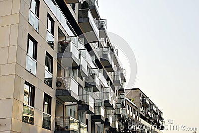 Modern, Luxury Apartment Building. Stock Photo