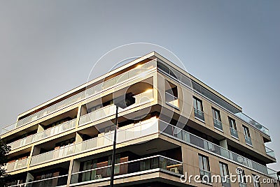 Modern, Luxury Apartment Building. Stock Photo