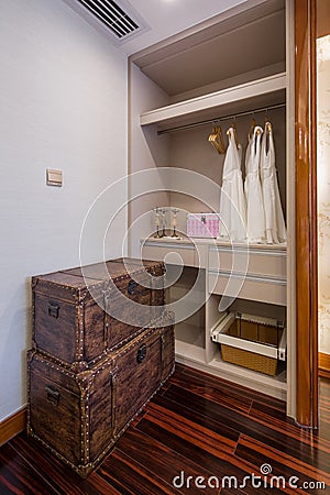 Modern luxury interior home design cloakroom Stock Photo