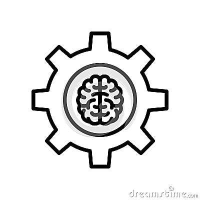 Modern machine learning line icon. Vector Illustration