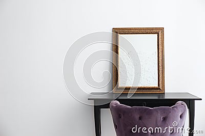 Modern makeup room interior with dressing table Stock Photo
