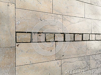 Modern marble floor tile arrangement with patterns Stock Photo