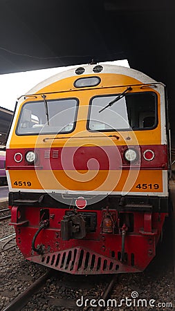 Modern mass train Bangkok Thailand for passengers transportation Editorial Stock Photo