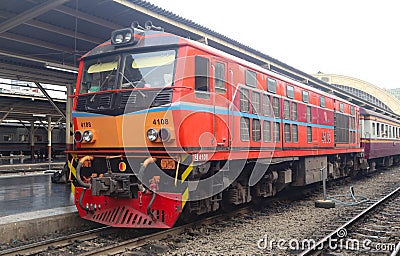 Modern mass train Bangkok Thailand for passengers transportation Editorial Stock Photo