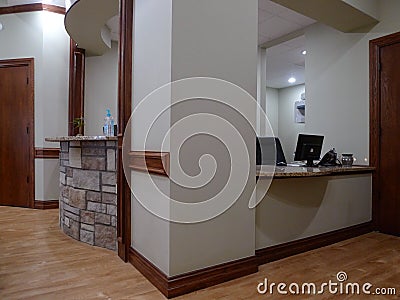 Modern medical or dental office reception area Editorial Stock Photo