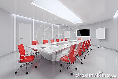 Modern Meeting Room. 3d Illustration. Stock Photo