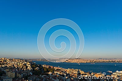 Modern megalopolis cityscape at dusk Stock Photo