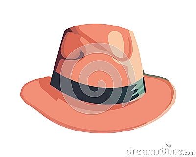 Modern men fashion fedora and bowler hats Vector Illustration