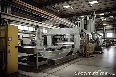 modern metalworks, with ultra-modern equipment and cutting-edge processes for producing high-quality products Stock Photo