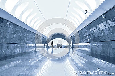 Modern metro station Stock Photo