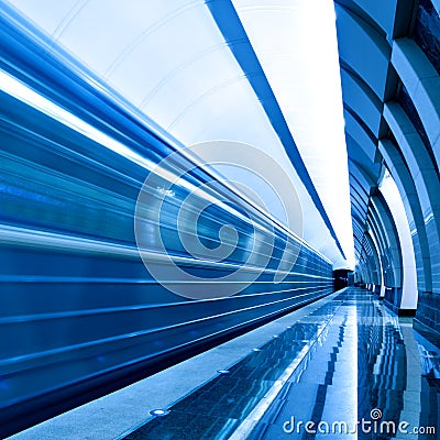 Modern metro station Stock Photo