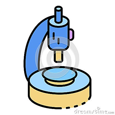 Modern microscope icon color outline vector Vector Illustration