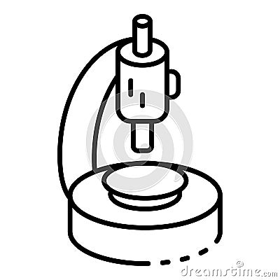 Modern microscope icon, outline style Vector Illustration