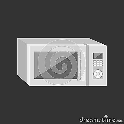 A modern microwave oven with a display and modes. Vector illustration. Business concept. Vector Illustration