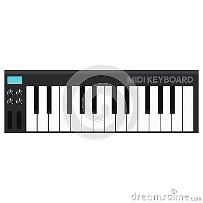 Modern MIDI Keyboard Stock Photo