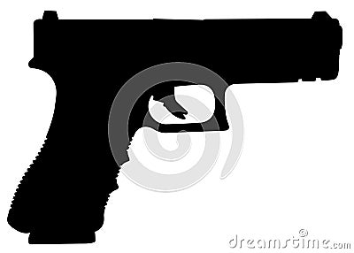 modern military pistol Vector Illustration