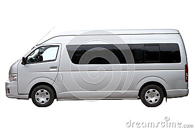 Modern minibus Stock Photo