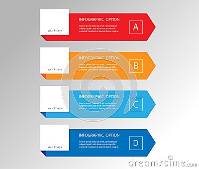 Modern minimal arrow elements for business infographics Stock Photo