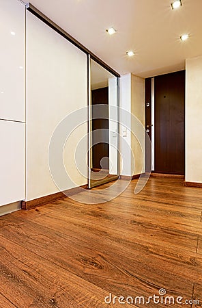 Modern minimalism style corridor interior Stock Photo