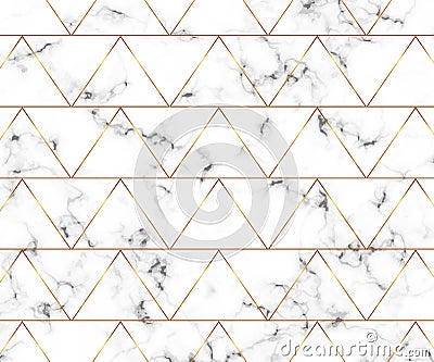 Modern minimalist white marble texture with gold geometric lines pattern. Background for designs banner, card, flyer, invitation, Stock Photo