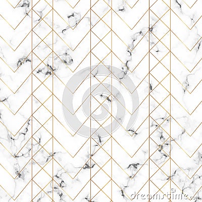 Modern minimalist white marble texture with gold geometric lines pattern. Background for designs banner, card, flyer, invitation, Stock Photo