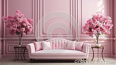 Modern minimalistic living room Stock Photo