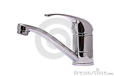 Modern mixer tap Stock Photo