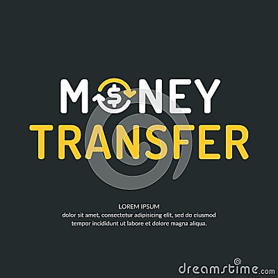 Modern money transfer logo and emblem. Vector Illustration