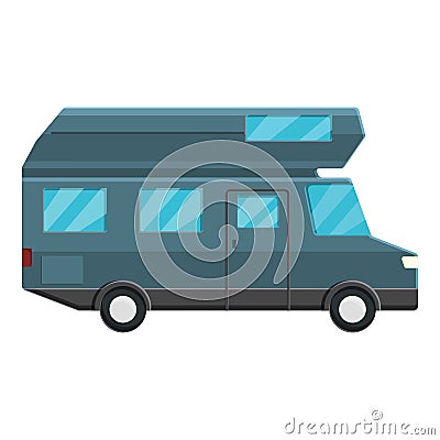 Modern motorhome icon, cartoon style Vector Illustration