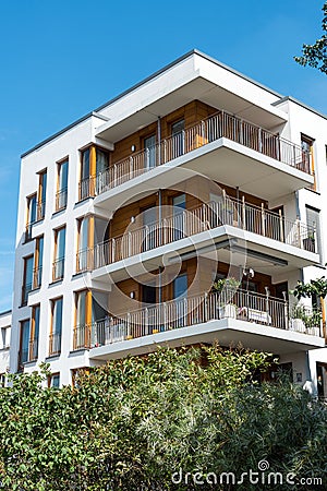 Modern multi-family house in Berlin Stock Photo