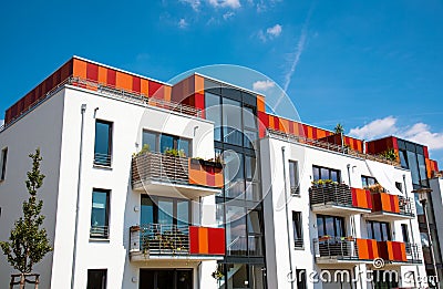 Modern multi-family house in Berlin Stock Photo