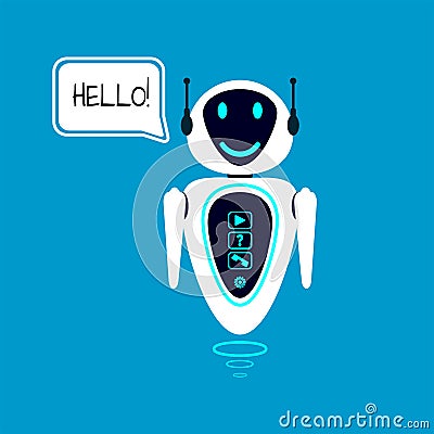 Modern multifunctional chat bot. Virtual assistant. Vector illustration. Vector Illustration