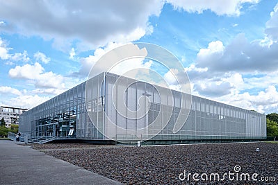 Modern museum building of Topography of Terror in Berlin Editorial Stock Photo