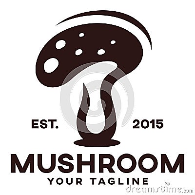 Modern mushroom logo. Vector illustration Vector Illustration