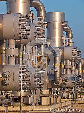 Modern natural gas processing plant Stock Photo
