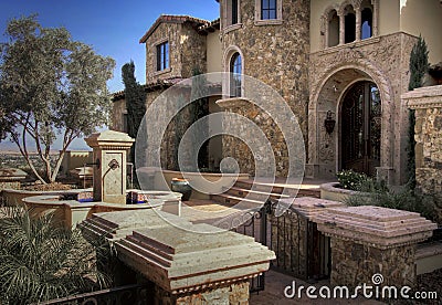 Modern New Dream Home in Arizona, USA Stock Photo