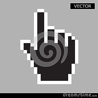 Modern no pixel black cursor arrow pointer icon Vector Illustration