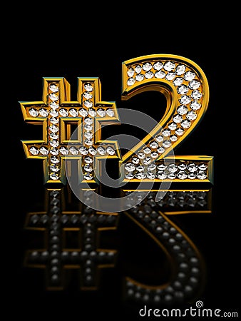 Modern numeral two Stock Photo