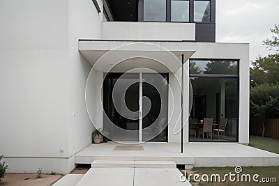 Modern Oasis Captivating Contemporary Porch Design.AI Generated Stock Photo